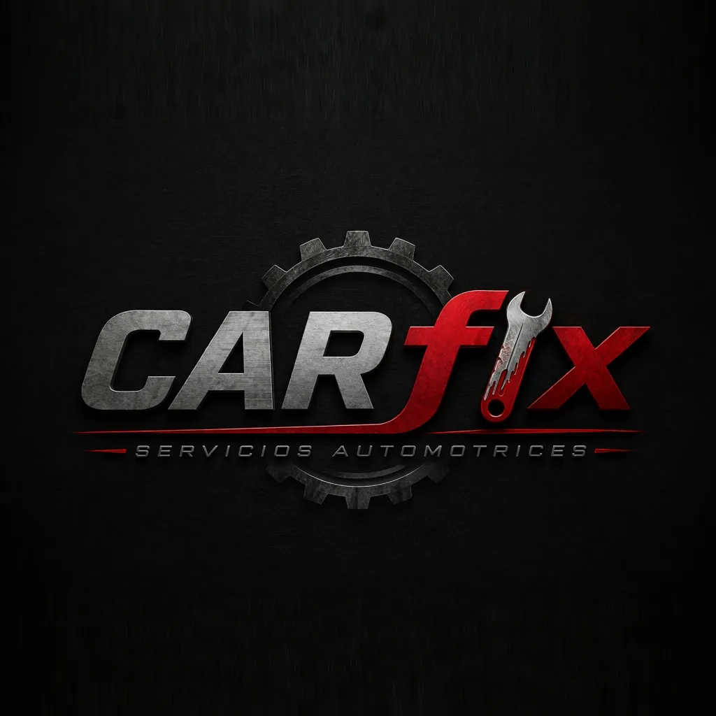 Logo 3D Metalizado CARFIX Servicios Automotrices